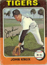 1975 Topps Mini Baseball Cards      546     John Knox